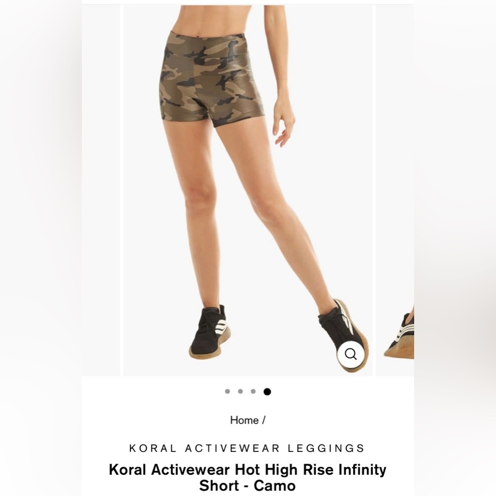 Kotal Activewear Hot High Rise Infinity Shorts - Camo Size Small